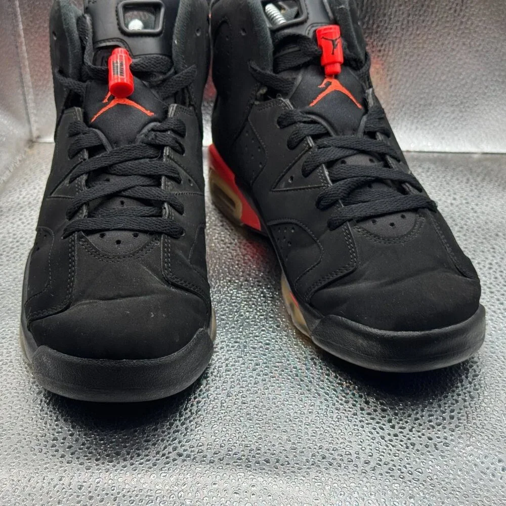 Sz 7Y‎ Nike Air Jordan 6 Mens Retro Authentic Black High Top Athletic Sneaker